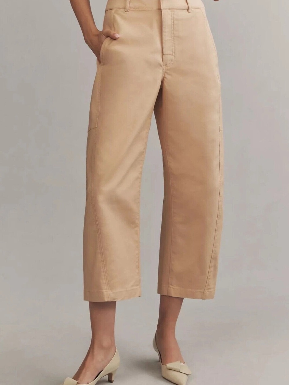 Anthropologie Maeve Curved Cropped Chino pant